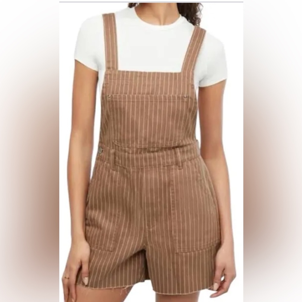 WeWoreWhat Striped Overall Shorts